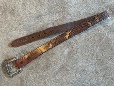 Nocona Belt Co Leather Belt Boys Youth Size 28 Brown Rodeo Cowboy N4422002