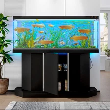 75 Gallon Fish Turtle Tank Aquarium Stand w/Power Outlet Cabinet Storage No Tank