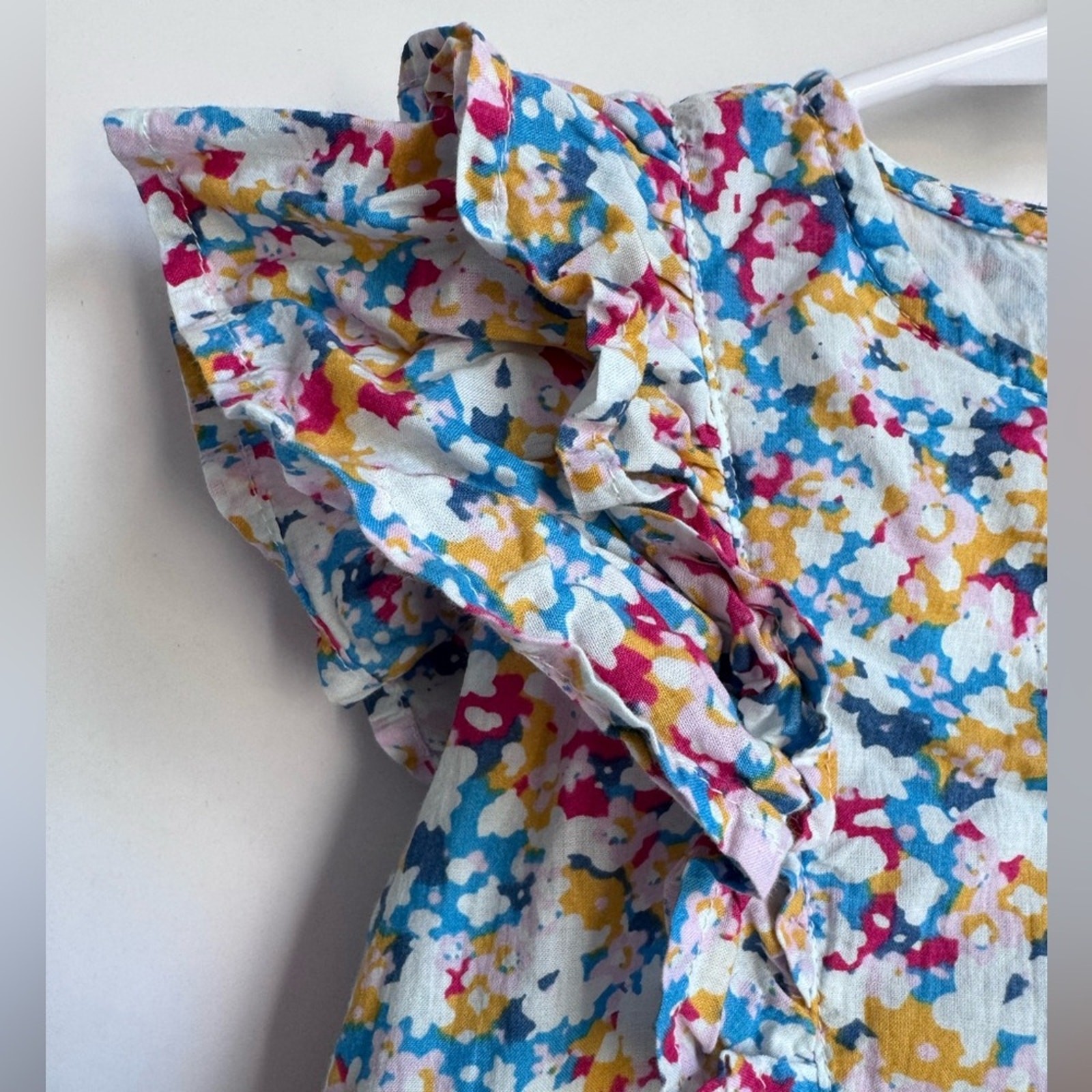 Tucker + Tate Girls 4T Floral Flutter Dress Pleated 100% Cotton fit Flare