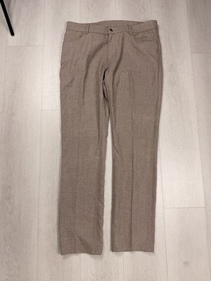 Peter Millar Excursionist Alpine Wool 5-Pocket Pants Brown 35 Luxury Fit
