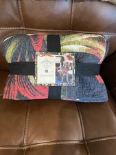 NEW John Derian Amaryllis Quilted Throw Blanket 50" 70" Target Holiday Floral