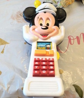 Vintage Arco Disney Mickey Mouse Toy Phone with Handle Makes Everything works!!