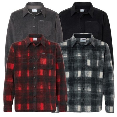 COLUMBIA Mens S-4XL Steens Mountain  Plaid/Solid Shirt Jacket II Fleece Shacket
