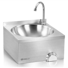 Handwaschbecken Waschbecken Kniebet&auml;tigung Waschtisch Edelstahl Mahlzeit