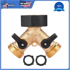 Garden Hose Splitter 2 Way Heavy Duty, Y Connector  with 2 Extra Rubber Washers