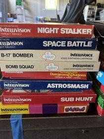 Mattel Intellivision Boxed Video Game Cartridges Mixed Lot - Popeye, More