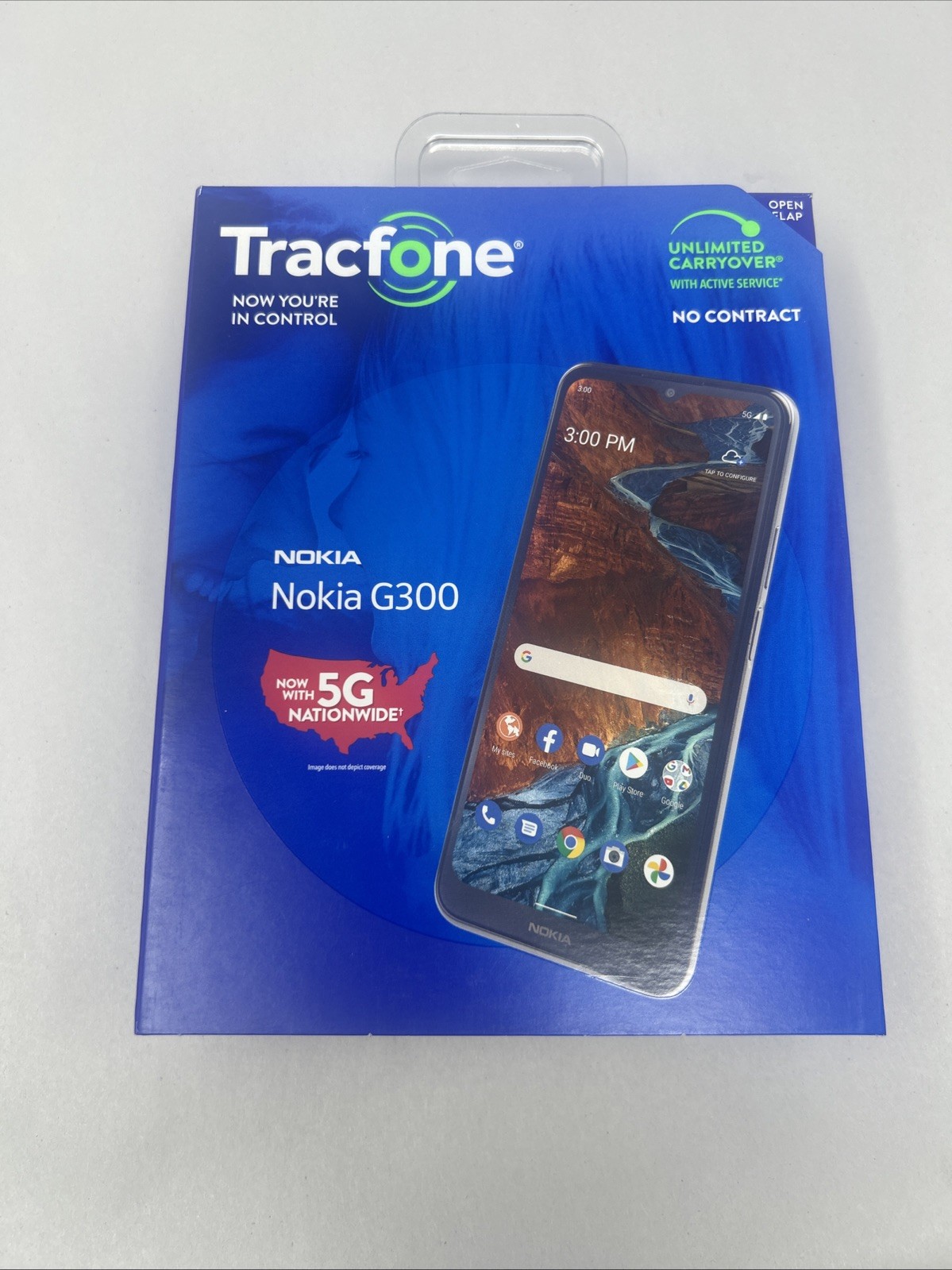 Nokia G300 5G TracFone Smartphone Triple Lens Camera 64GB 6.