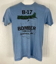 Vtg B17 Bomber Fan Club T Shirt Bucyrus Ohio Screen Stars Polycotton Small