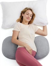 Momcozy Portable Pregnancy Pillow   W Shaped Maternity Support for Side Sleep...