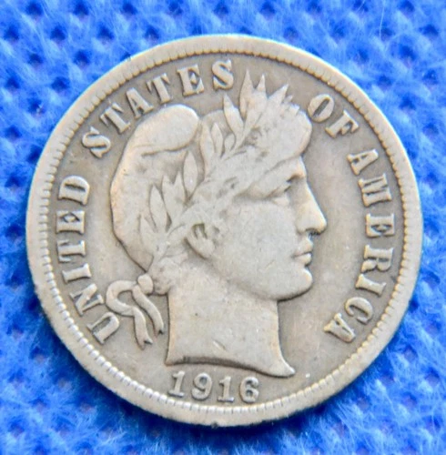 1916-P - Barber Dime - Fine -  #N1533