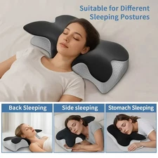 Cervical Memory Foam Neck Pillow – Ergonomic Contour Pillow