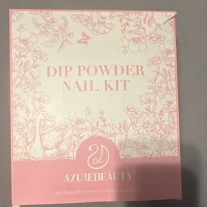 AZUREBEAUTY Dip Powder Nail Kit Pink White Shiny Effect 10g 10ml
