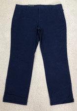NEW Tommy Hilfiger Hampton Chino Pants Womens Navy Blue Size 16 Stretch Slim