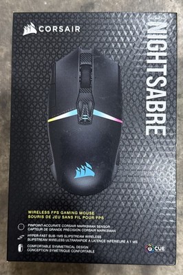 Corsair NIGHTSABRE WIRELESS RGB Gaming Mouse, hyper-fast sub-1ms SLIPSTREAM WIRE