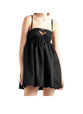 prada mini dress Re-Nylon - Black Prada short wool and silk dress in pink Embellished wool and silk minidress