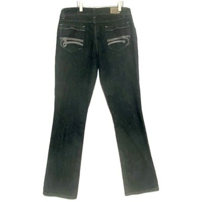 Sean John Jean Women's Size 11 Sugar Black Straight Leg With Embellished Pockets
