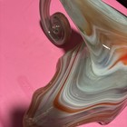 Vintage Glass Art Cornucopia Blue Red Orange Green Beige Horn Plenty — photo 7