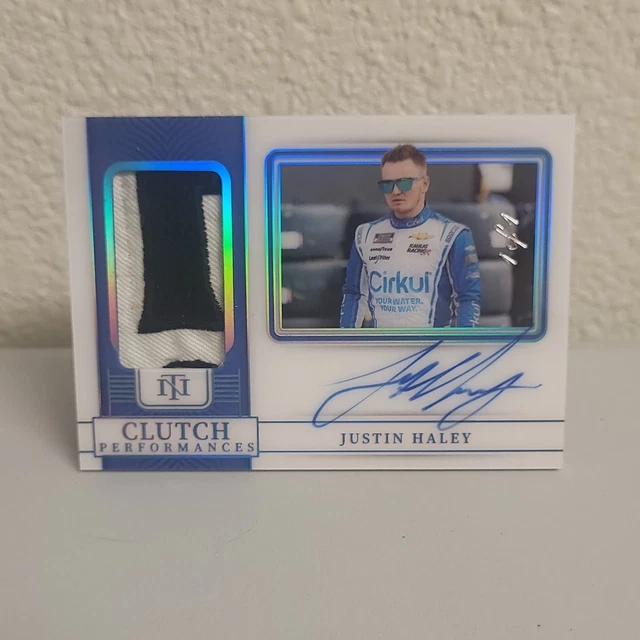 National Treasures Clutch Performances 1/1 Justin Haley Patch Autograph