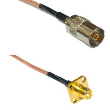 RG316 DVB TV Pal Female to SMA FEMALE FLANGE RF Cable Rapid-SHIP LOT