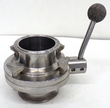 2-1/2" VERTICAL BUTTERFLY VALVE CLAMP FITTING SANITARY STAINLESS STEEL