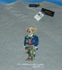 NEW WITH TAGS RALPH LAUREN POLO BEAR US-93 GREY HEATHER T-SHIRT XL
