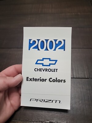 2002 Chevrolet Prizm Exterior Colors Sales Literature/Brochure, Chevy