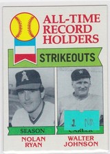 1979 Topps #417 Nolan Ryan ATL DP/Walter Johnson NM Near/Mint