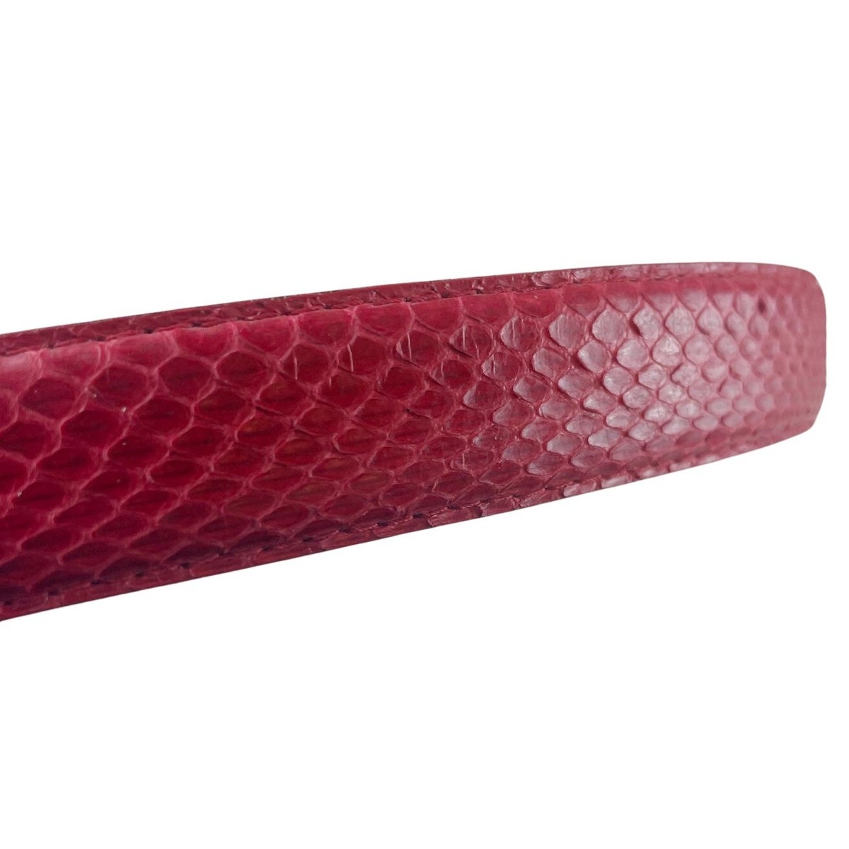 Vintage Red Leather Shop Belt Genuine Snakeskin Women Gold  display picture 1