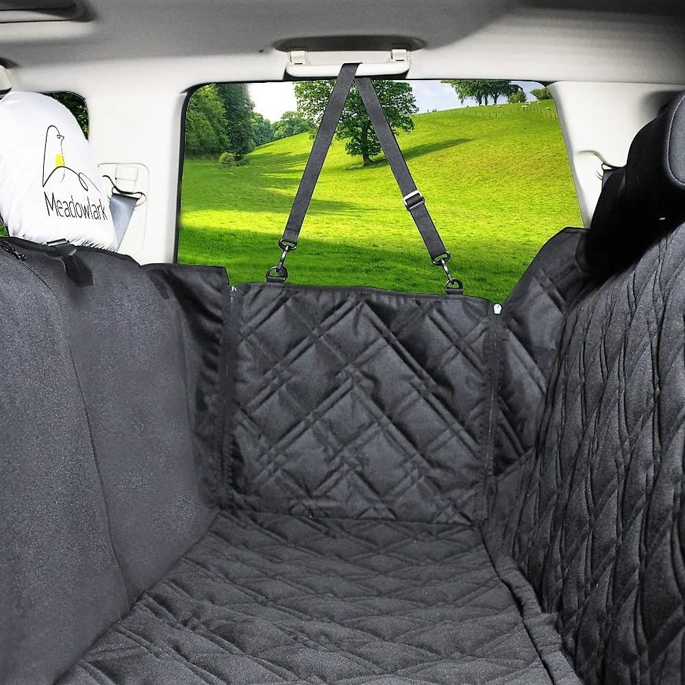 Meadowlark Front Seat Dog Car Seat Cover Black