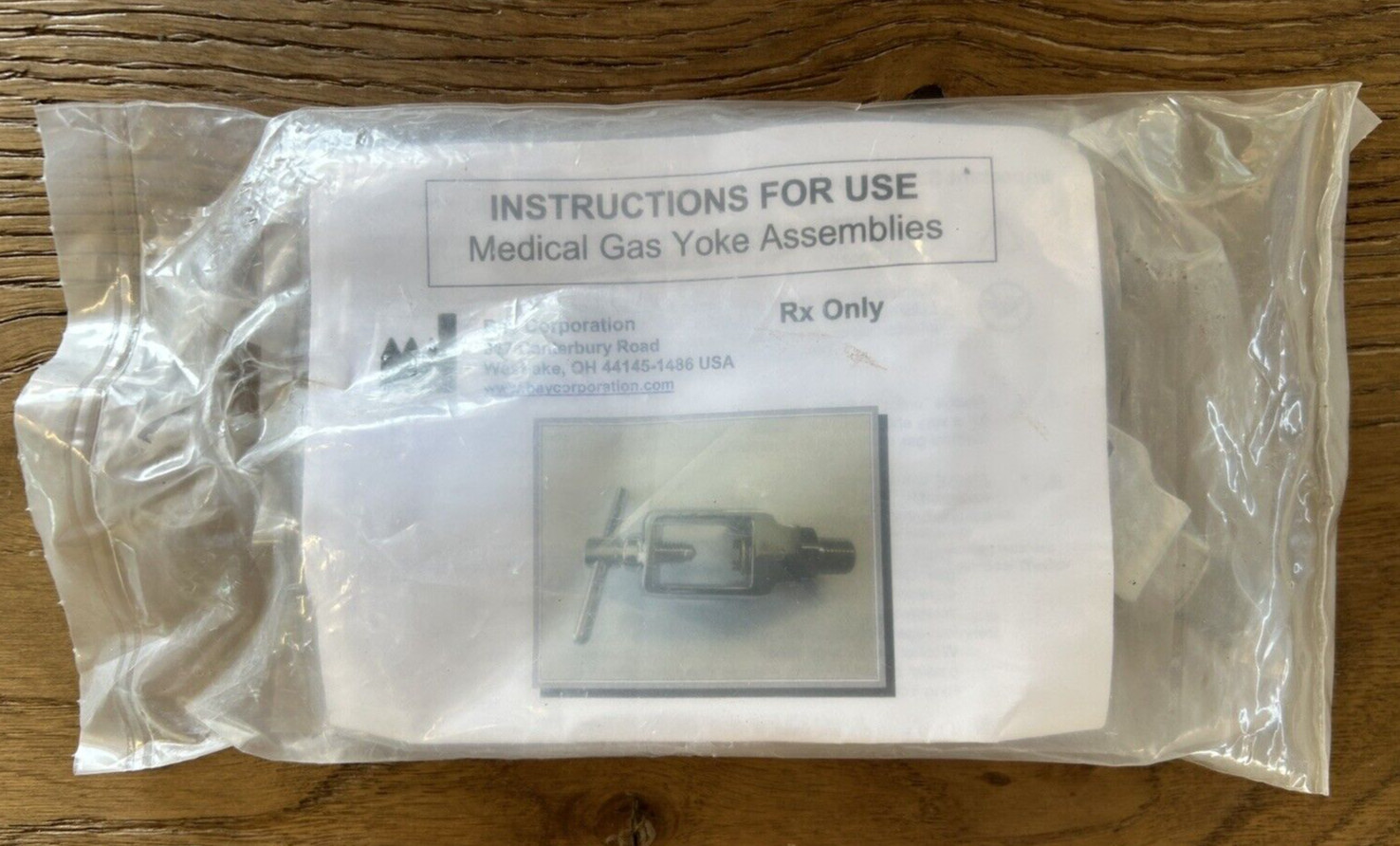 Bay Corp Ref 8704 Medical Gas Yoke Assembly; CGA-870 x 1/4 NPT Male