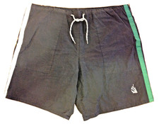 VTG 90s Nautica Mens Large Swim Trunks Blue Green Nylon Cotton