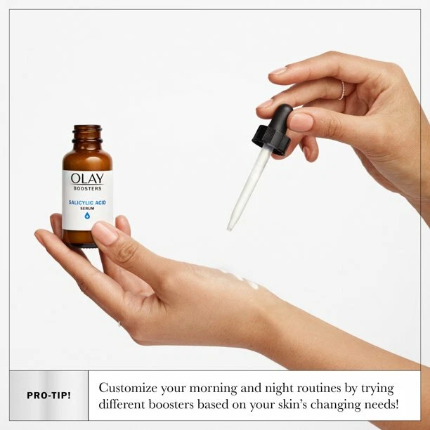 Suero de ácido salicílico Olay, potenciador exfoliante, sin fragancia, 1,0 oz... Foto 2 de 3