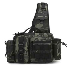 Men Fishing Tackle Bag Single Shoulder Crossbody Tactical Bags Waist Pack Fish