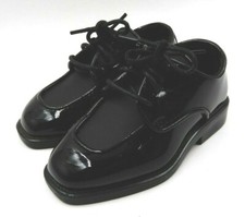 AFTER SIX "MODERN CELEBRATION" PATENT LEATHER TUXEDO DRESS SHOES YOUTH SIZE: 8 M