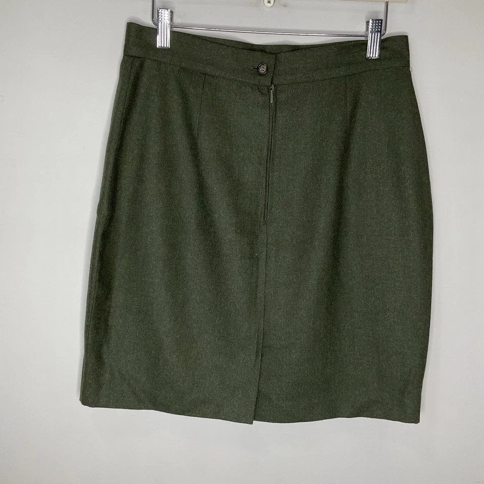 Falda United Colors Of Benetton Mujer Talla Italiana 46 Verde 100% Lana Foto 3 de 4