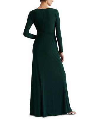 slim fit dress slacks RALPH LAUREN Size 2 Green Velvet Slip Long Dress