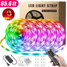 66FT 1200 LED bluetooth APP Remotes 3528/5050 SMD RGB Waterproof TV Strip Lights
