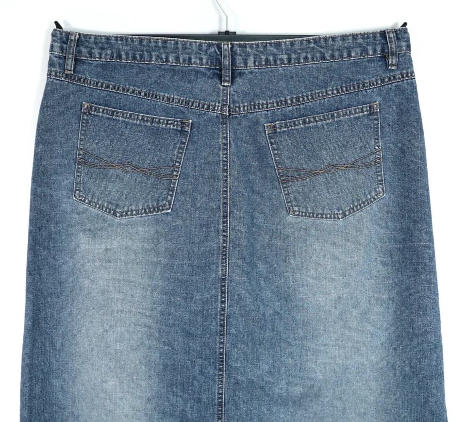 Maxi Falda Lápiz Jean Azul 19 SIN LÍMITES Algodón Poliéster Denim Junior Foto 4 de 4