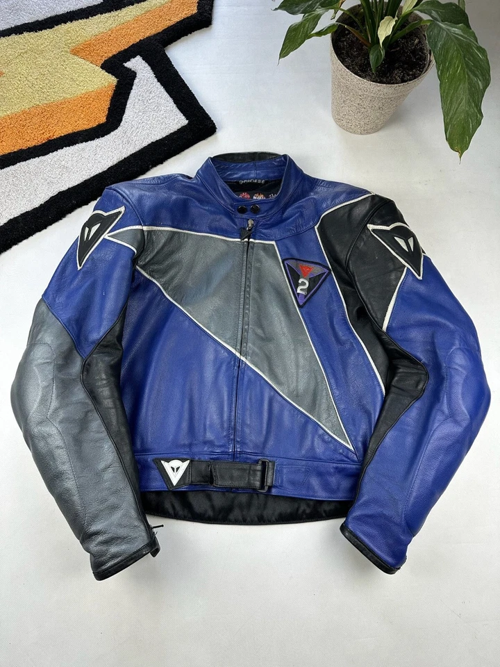 Vintage 90s Dainese Leather Moto Jacket – Biker Punk Tribal Style - Image 4 of 4