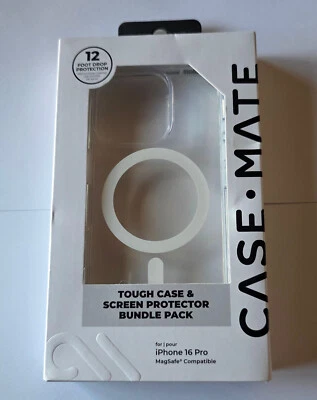 NEW Clear Case-Mate Tough Case & Screen Protector Pack Apple iPhone 16 Pro
