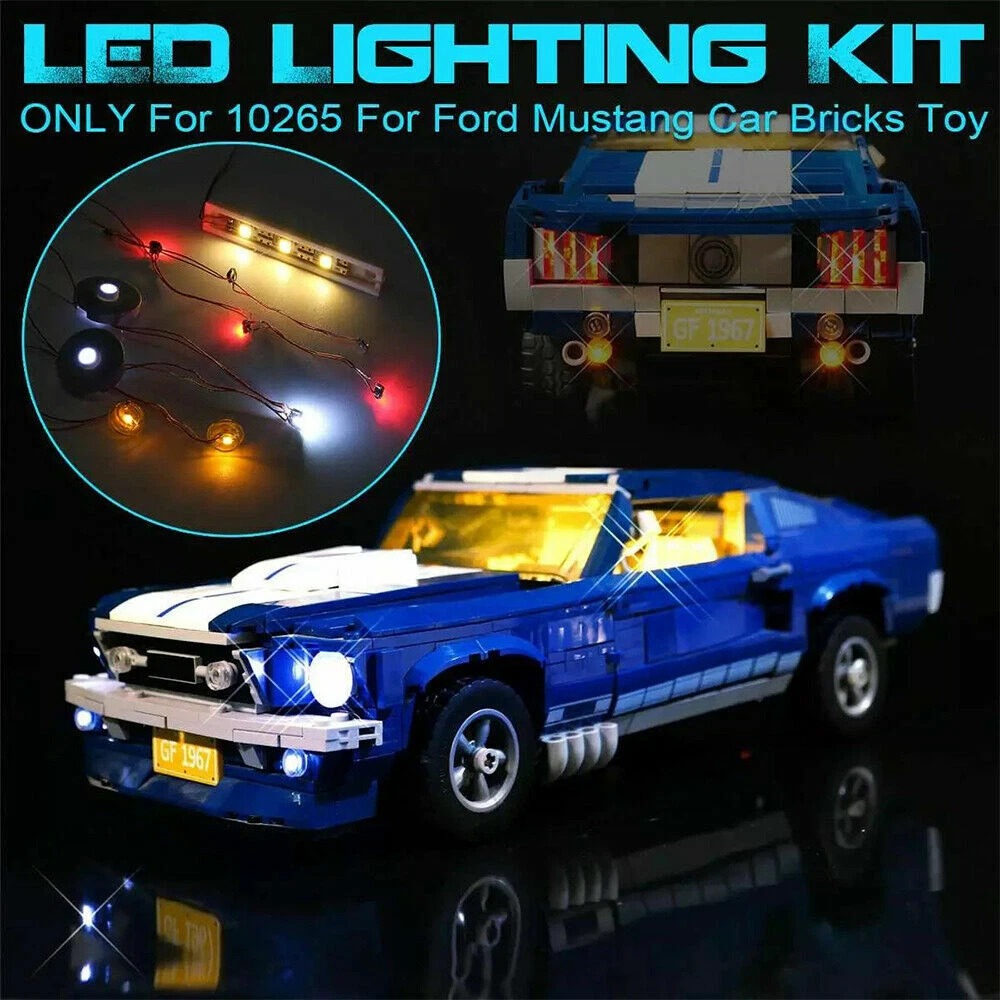 LED Light Lighting USB Powered Kit ONLY For LEGO 10265 Ford Mustang Bricks  Toys