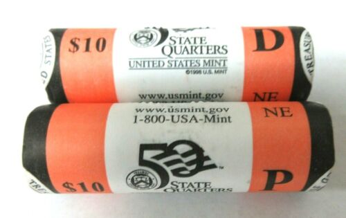 2006 P & D Nebraska NE State Quarters US Mint Uncirculated Wrapped Rolls - Picture 1 of 6