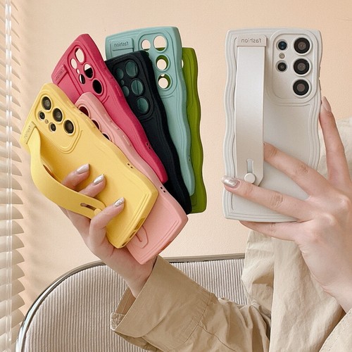 Silicone Case For Samsung S24 S23 Ultra S22 A14 A54 Shockproof Hand Strap Cover - Bild 2 von 30