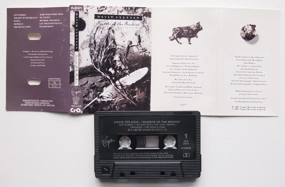DAVID SYLVIAN - SECRETS OF THE BEEHIVE (VIRGIN VL42471) 1987 CANADA CASSETTE - Изображение 2 из 3