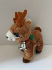 Vintage Russ Plush Starlight Reindeer Stuffed Animal 8" Long Eyelashes w/ Bell