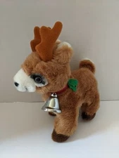 Vintage Russ Plush Starlight Reindeer Stuffed Animal 8" Long Eyelashes w/ Bell