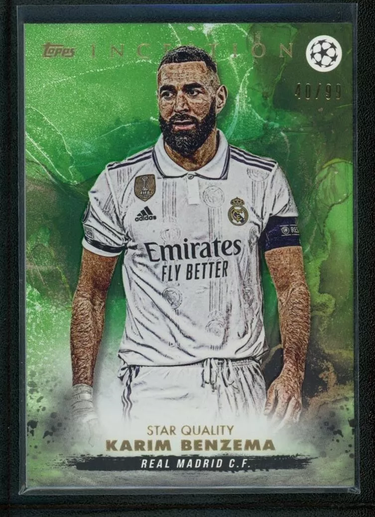 2023 KARIM BENZEMA 40 99 TOPPS INCEPTION UEFA CHAMPIONS LEAGUE