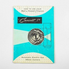Bell  Howell/Canon - Canonet 19 Camera Instruction - Vintage Manual
