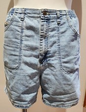 Vintage 80s LEE Denim Mom Shorts Med 16Med MidWash High Waist USA Retro