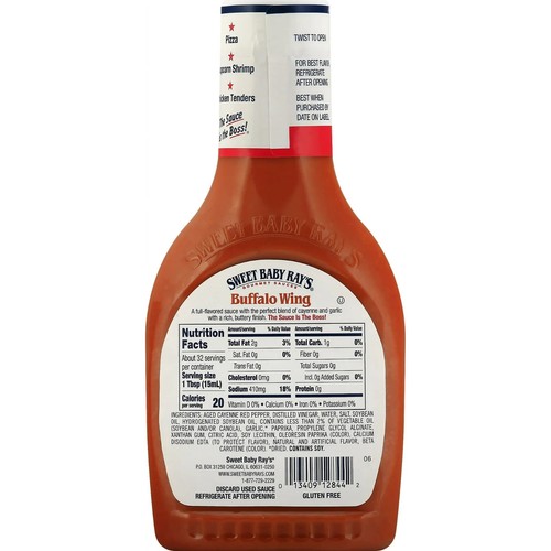 Süße Baby Ray's Buffalo Wing Sauce, 16 flüssige Unzen (8er Pack) - Glutenfrei, koscher - Bild 15 von 24